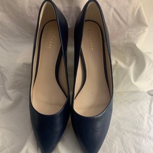 Cole Haan Navy Blue Kitten Heel